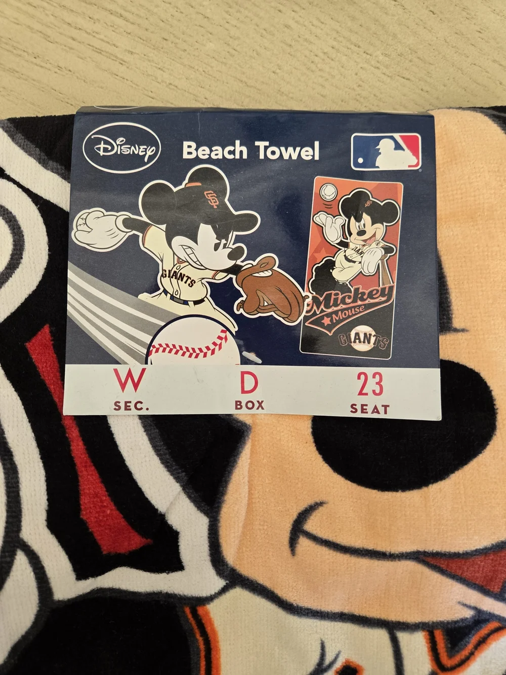 MLB Giants & Disney Mickey Beach Towel